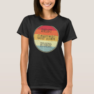 Retro Style  Pontoon Boat Beste kapitein ooit T-shirt