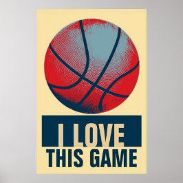 Retro Style Pop Art Basketball Motivatie Poster