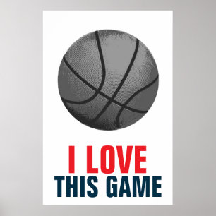 Retro Style Pop Art Basketball Motivatie Poster
