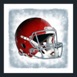 Retro Style Pop Art Rode Footballs helm Poster<br><div class="desc">American Sport Games Digital Artworks - Pop Art Style Football Helmet</div>