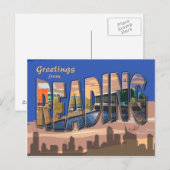Retro Style Reading Briefkaart (Voorkant / Achterkant)