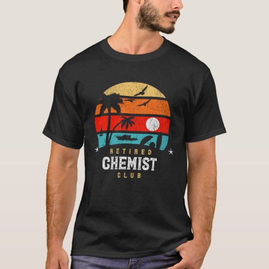 Retro Style Retirement Gag Idea Funny Retired Chem T-shirt (Voorkant)