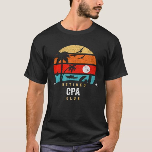 Retro Style  Retirement Gag Idea   Retired CPA T-shirt (Voorkant)