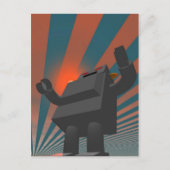 Retro Style Robot 4-Briefkaart Briefkaart (Voorkant)
