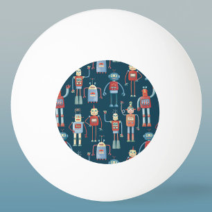 Retro Style Robots van 1950 Pingpongbal