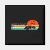 Retro Style Rocket Rc Soccer Car League Funny Game Magneet (Voorkant)