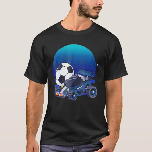 Retro Style Rocket Rc Soccer Car League Gamer T-shirt (Voorkant)