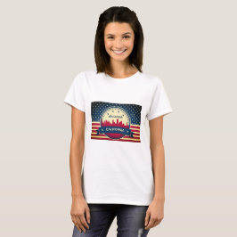 Retro Style Sacramento Skyline T-shirt