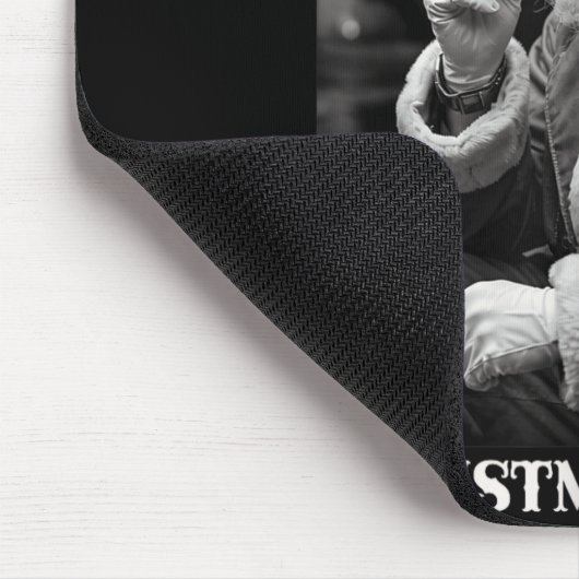 Retro Style Santa Claus Smoking Cigarette Christma Muismat (Hoek)