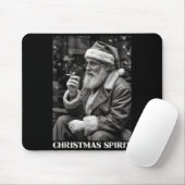 Retro Style Santa Claus Smoking Cigarette Christma Muismat (Met muis)