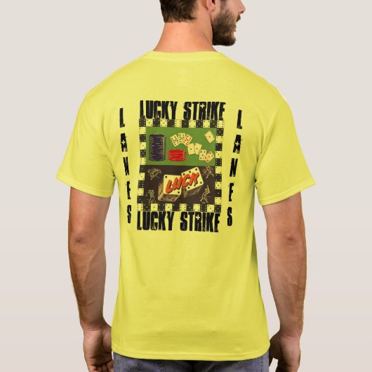 Retro Style Shirt Lucky Strike Bowling Bowlers (Achterkant)