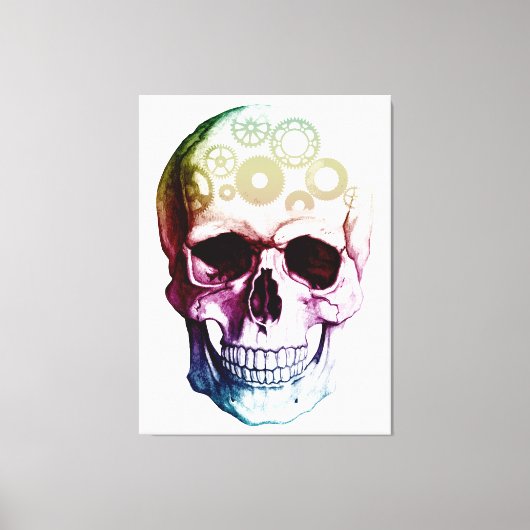 Retro Style Skull Canvas Afdruk (Voorkant)
