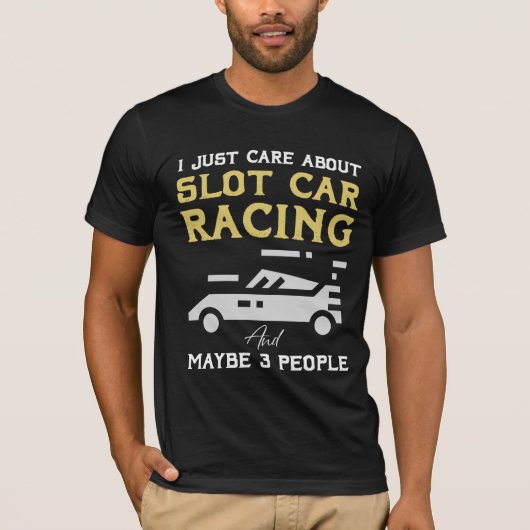Retro Style Slot Car Racing cadeau voor haar of he T-shirt (Voorkant)