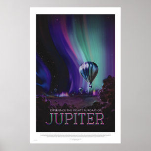 Retro Style Space Travel Poster - Jupiter