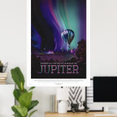 Retro Style Space Travel Poster - Jupiter (Thuiskantoor)