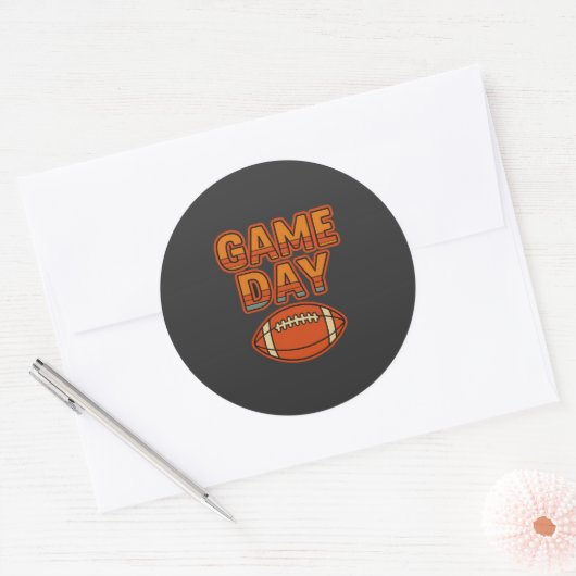 Retro Style – Speldag Ronde Sticker (Envelop)