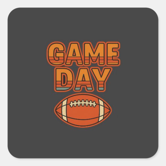 Retro Style – Speldag Vierkante Sticker (Voorkant)