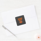 Retro Style – Speldag Vierkante Sticker (Envelop)