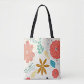 Retro Style Springtime Flowers Tote Bag (Voorkant)