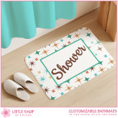 Retro-Style Stars Pattern Bath Mat