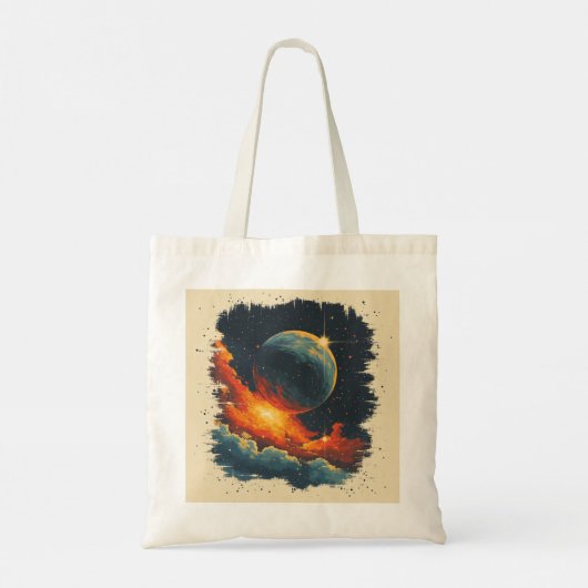 Retro-style sterrenstelsel tote bag (Achterkant)