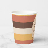 Retro Style Stripes Seventies Groovy 70s Hippie Papieren Bekers (Rechts)