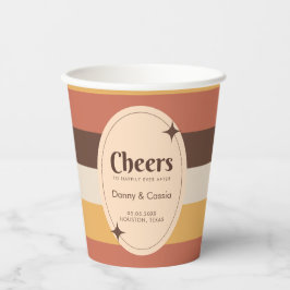 Retro Style Stripes Seventies Groovy 70s Hippie Papieren Bekers