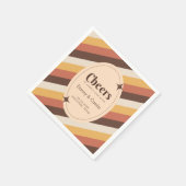 Retro Style Stripes Seventies Groovy 70s Hippie Servet (Hoek)