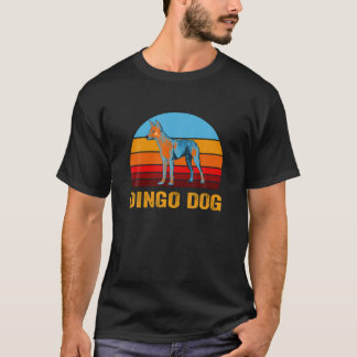Retro Style Sunset Dingo Dog T-shirt
