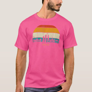 Retro Style Sunset Duitsland skyline citysca T-shirt