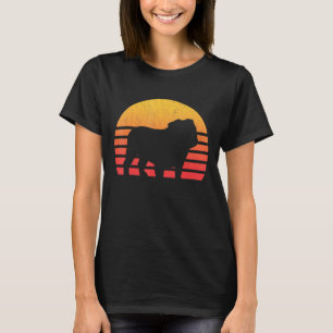  Retro Style Sunset English Bulldog T-shirt