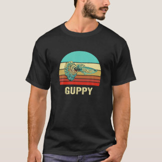 Retro Style Sunset Guppy T-shirt