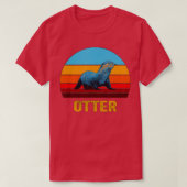 Retro  Style Sunset Otter T-shirt (Design voorkant)
