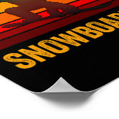 Retro Style Sunset Snowboarding Poster (Hoek)