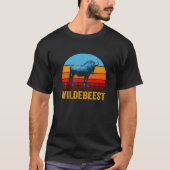Retro Style Sunset Wildebeest T-shirt (Voorkant)