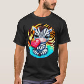 Retro Style Sweet Zebra Valentijn T-shirt (Voorkant)