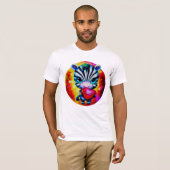 Retro Style Sweet Zebra Valentijn T-shirt (Voorkant volledig)
