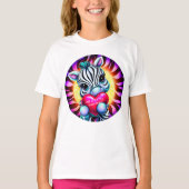 Retro Style Sweet Zebra Valentijn T-shirt (Voorkant)
