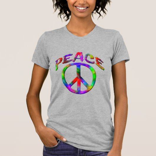 Retro Style Tie Dye Peace Sign Peace Shirten T-shirt (Voorkant)
