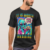 Retro Style Trendy Ufo Shirt Retro Alien Friends G (Voorkant)