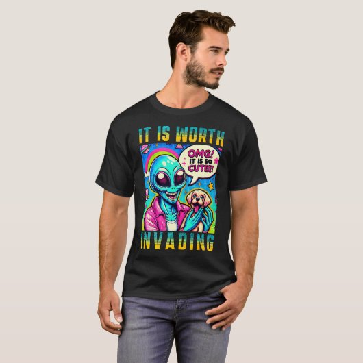 Retro Style Trendy Ufo Shirt Retro Alien Friends G (Voorkant volledig)