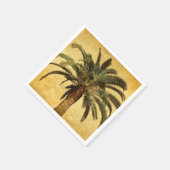 Retro Style Tropical Island  palmboom Servetten (Hoek)