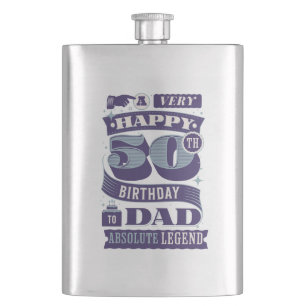Retro Style Typografie 50th Birthday Dad Flacon