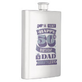  Retro Style Typografie 50th Birthday Dad Flacon (Rechts)