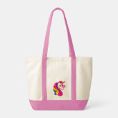 RETRO  STYLE UNICORN PEGASUS HORSE CANVAS TAS (Achterkant)