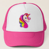 RETRO  STYLE UNICORN PEGASUS TRUCKER HAT TRUCKER PET (Voorkant)