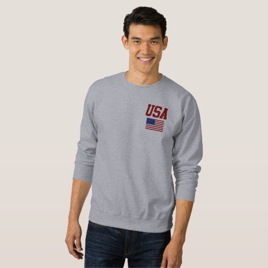 RETRO  STYLE USA SWEATSHIRT (Voorkant volledig)