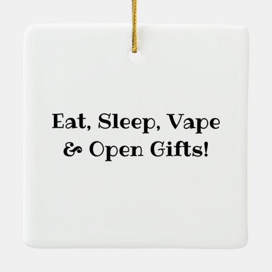 Retro Style Vaping Lady Kerstmis Keramisch Ornament (Achterkant)