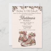 Retro Style verjaardagsuitnodiging Kaart (Voorkant)