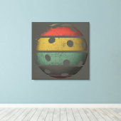 Retro Style Verstrekte Pickleball Art Canvas Afdruk (Insitu (Houten vloer))